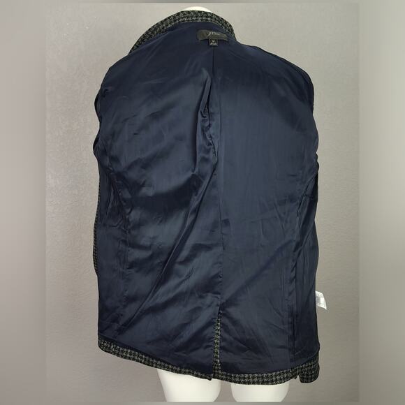 J. Crew Parke Houndstooth Wool Blazer Black Gray Size 12 - Picture 13 of 14